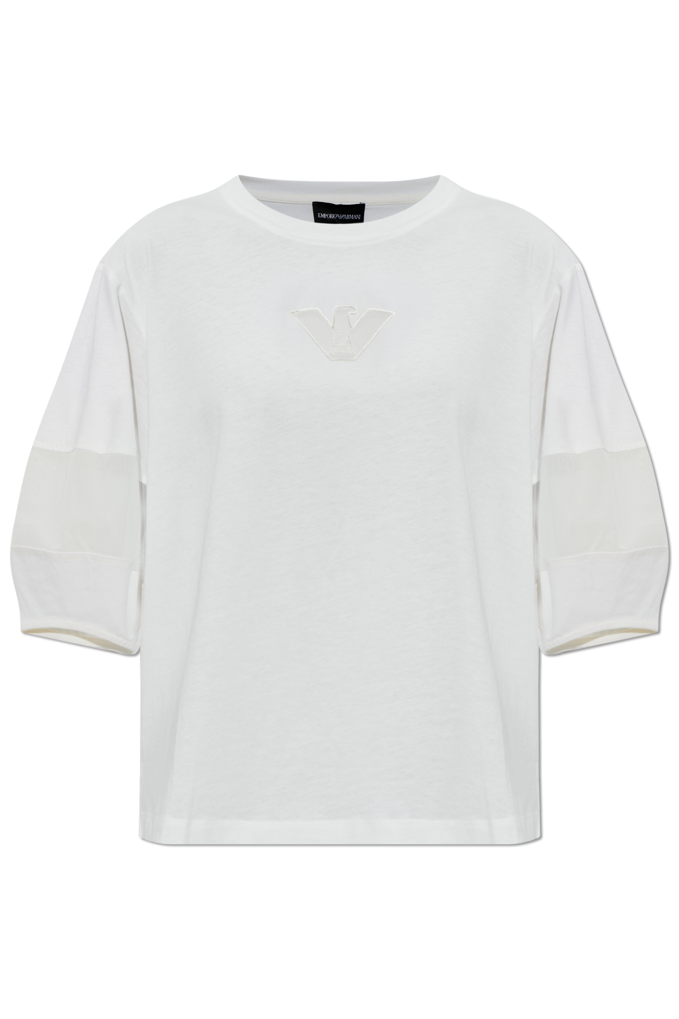 Emporio Armani T-shirt with transparent inserts | Women's | Vitkac
